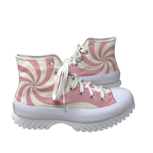 Converse Chuck Taylor Lugged 2.0 Shoes Pink Candy High Top Canvas Women A10020C - Picture 7 of 10